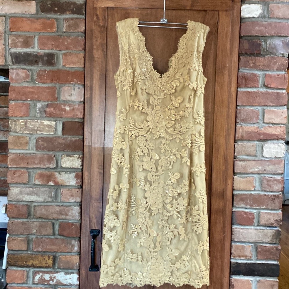 Gold sequenced dress